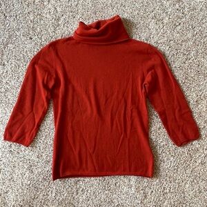 Cashmere Theory burnt orange sweater